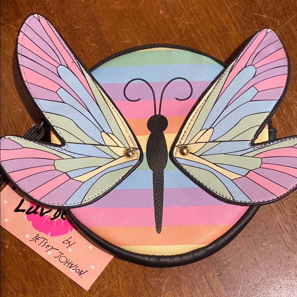 Betsey Johnson Multicolor Butterfly Clutch